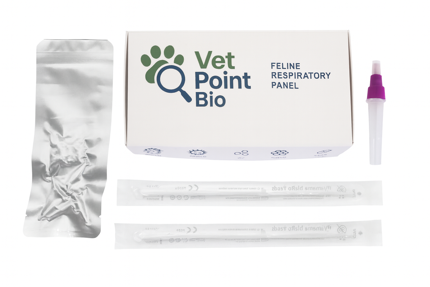 Feline DNA amplification cartridges (with swab) for vets